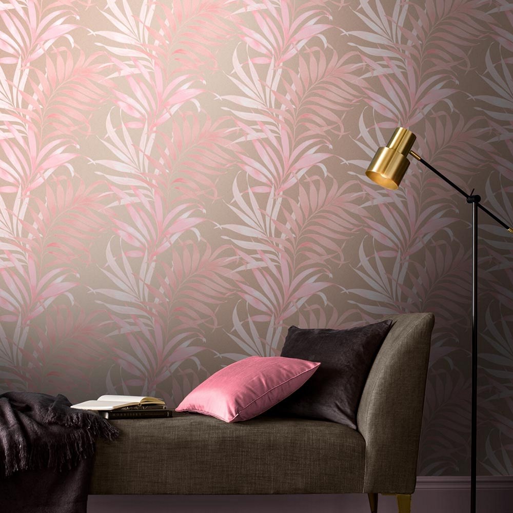 Yasuni Botanical Wallpaper 105659 by Graham & Brown in Blush Pink